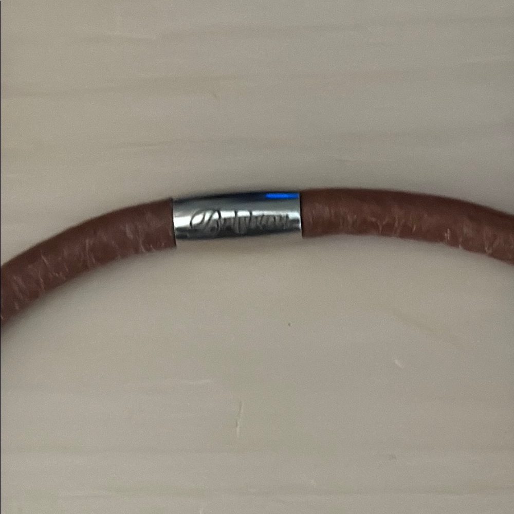 Brighton Brown and Silver Necklace/bracelet with Leather and Beads - Picture 4 of 10